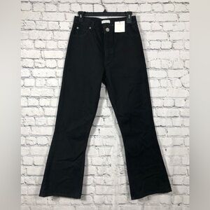 Sandro Paris Women Rudolphe High-Rise Flare Jeans Black Size 38 US 6 NWT